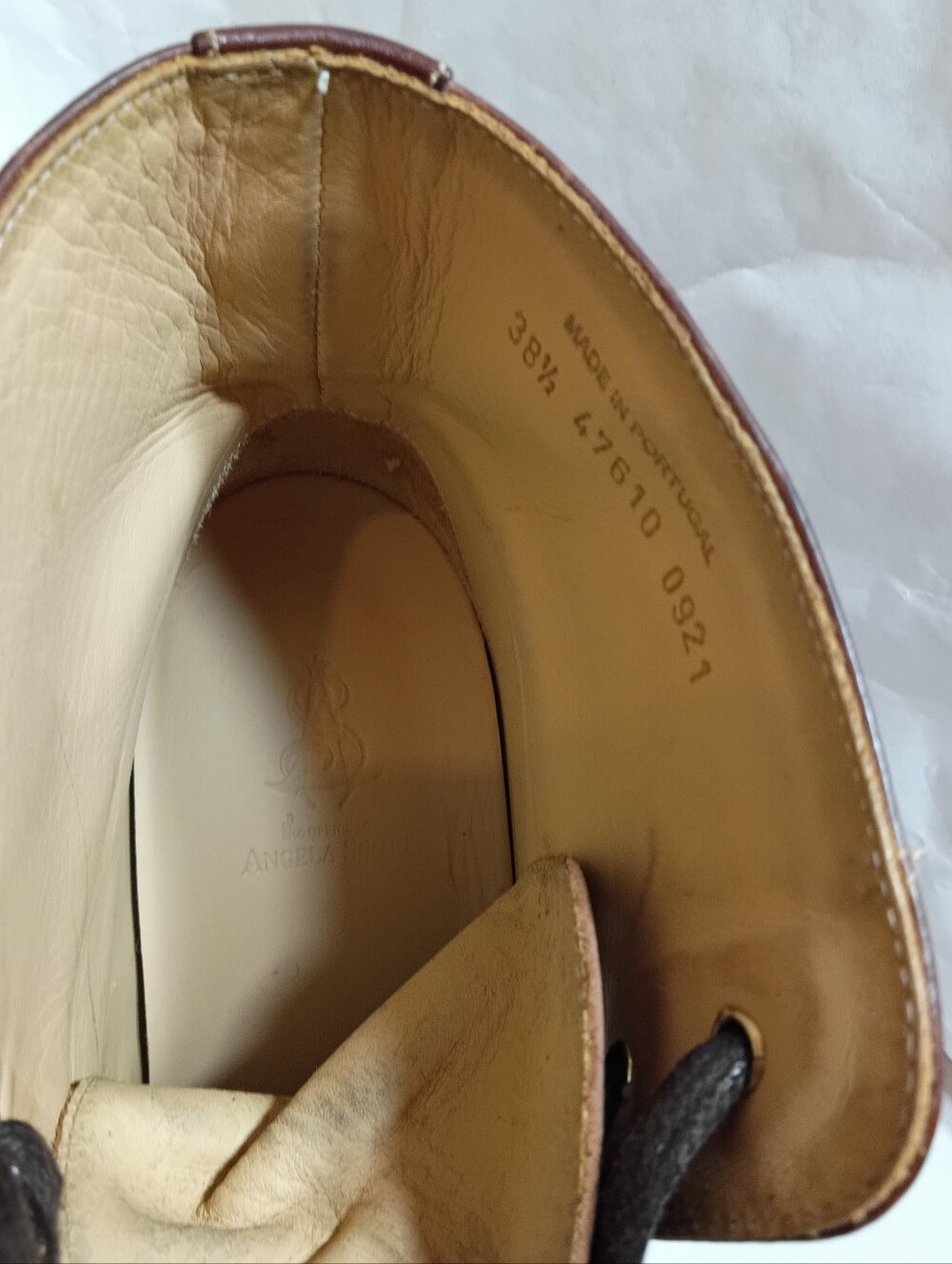 The Office of Angela Scott Mr. Ryan wedge chukka boots 38.brown leather lace up - Picture 12 of 15